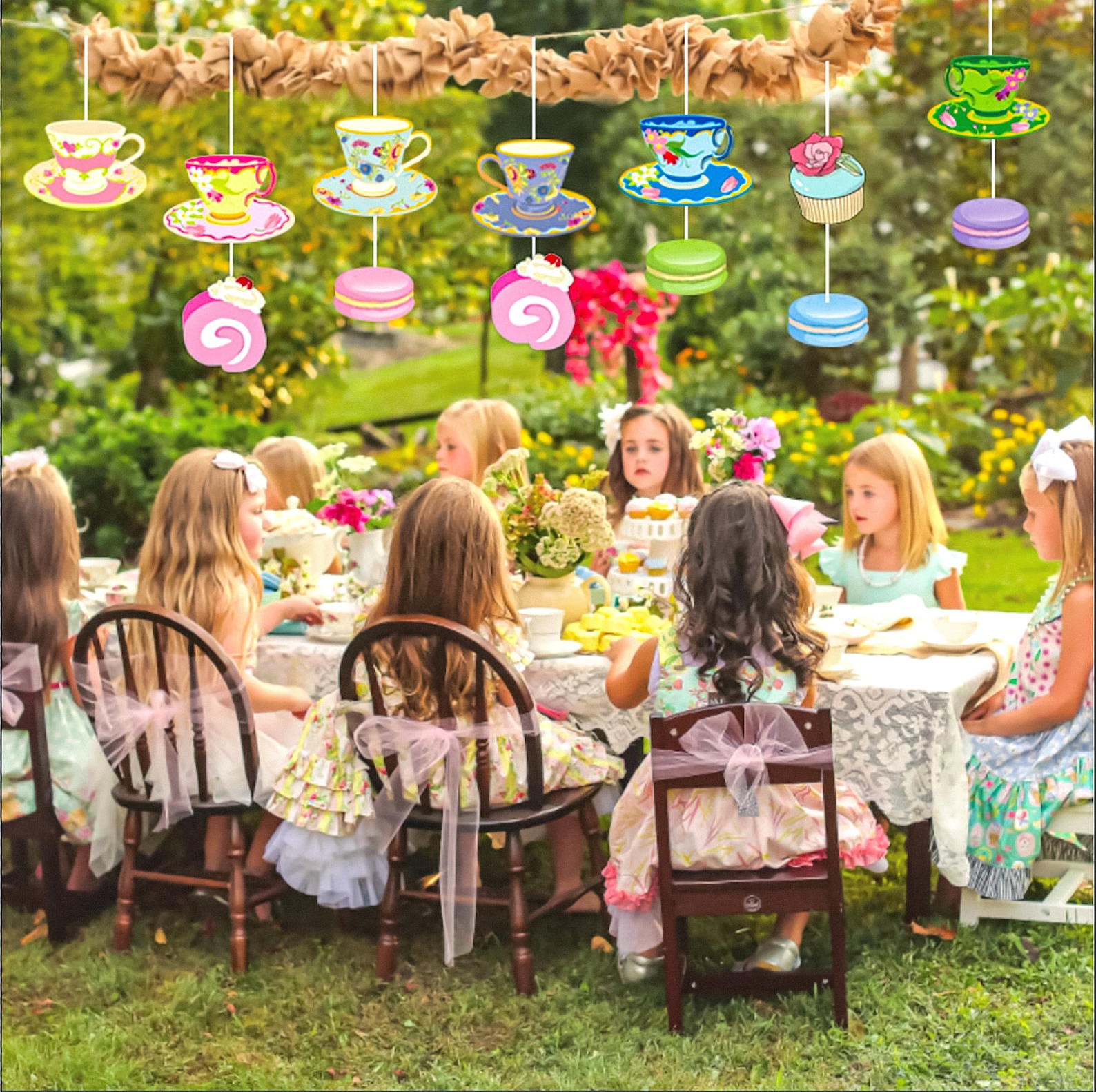 Floral Tea Party Birthday Decorations Kit English Tea Party Etsy