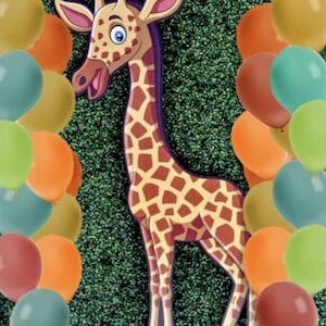 Large Giraffe Cutout, Cute Giraffe Baby Shower Props, Baby Shower Decor, Safari Theme Baby Baby Shower Props, Party Decorations, Party Props