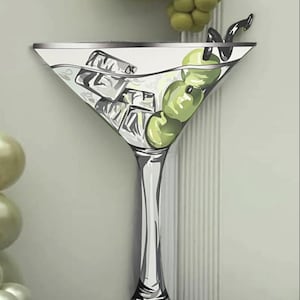 Ritaglio di 55 pollici di altezza &quot;Un po&#39; più vecchio&quot; a tema, ritaglio di Martini, sfondo di Martini, festa a tema di compleanno &quot;Sporco 30&quot; di Martini,