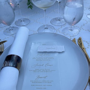 Menú acrílico personalizado | Invitaciones acrílicas personalizadas