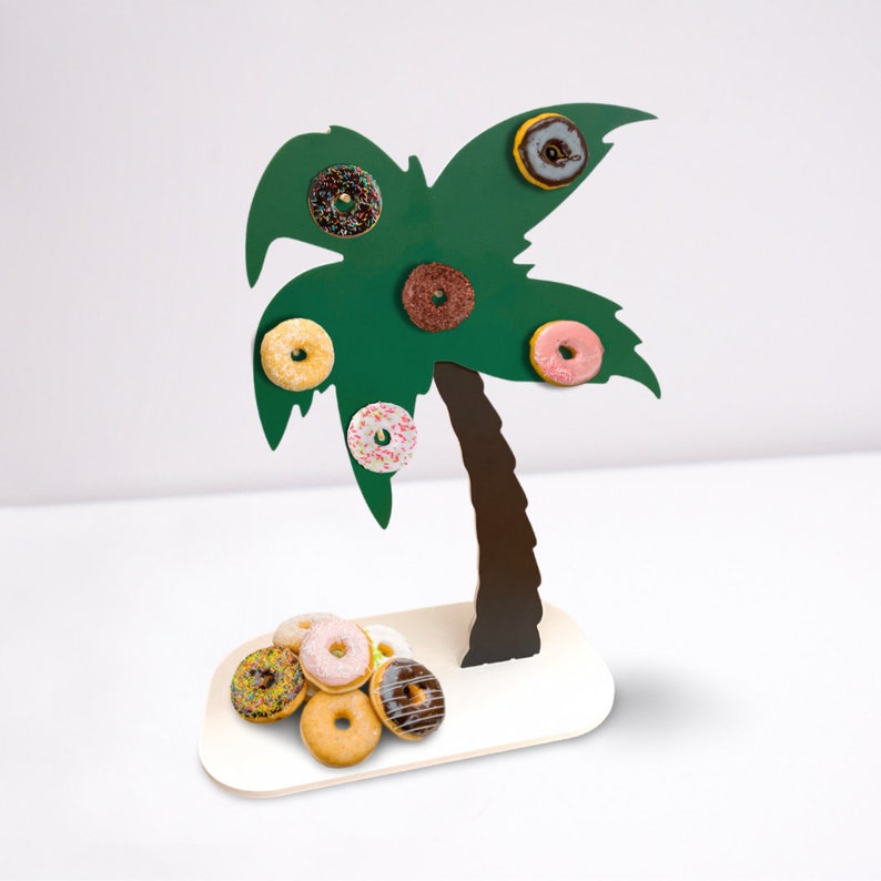 Palm Tree Donut Display Stand Tropical, Beach, Luau Party Theme Decoration Donut Holder Cake Alternative image 1