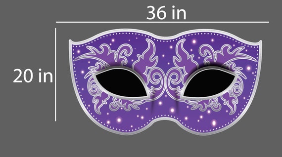 Happy New Year background with white masquerade party mask and