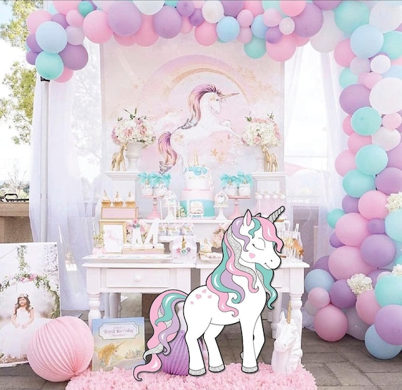 44 Large Unicorn party Decoration Unicorn Birthday Party, Pastel Unicorn,  Rainbow Unicorn Baby Shower 