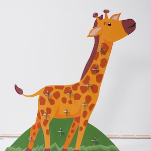 Giraffe Donut Stand, donut wall, donut holder - Holds up to 11 donuts - Donut Party Theme Decoration
