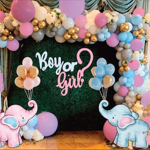 Elephant Baby Shower Prop, Gender Reveal Decoration, Balloon Holder