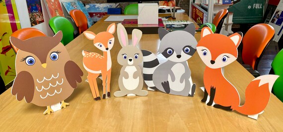 Woodland Animal Baby Shower Decor | Deer, Fox, Bunny, Raccoon & Owl