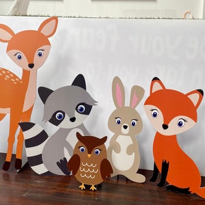 Woodland Animals Party Kit Decor Forest Animals Birthday Decoration Woodland Forest Animals Party image 4