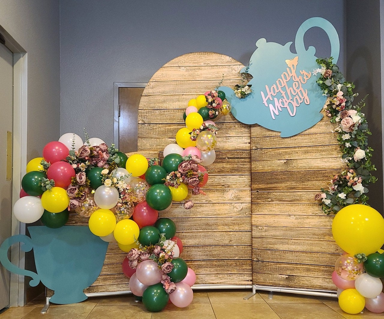 Tea Party Ballon Backdrop Prop Teacup and Teapot Cutout Baby Etsy