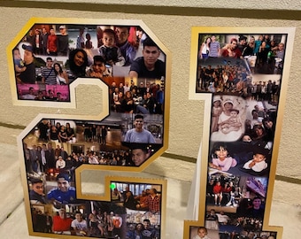 Custom Number Photo Collage