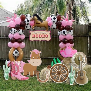 Cowgirl Rodeo theme props, This Ain&#39;t my first Rodeo is a perfect theme for a two-year-old.  We can custom-change the sign. Ballon props