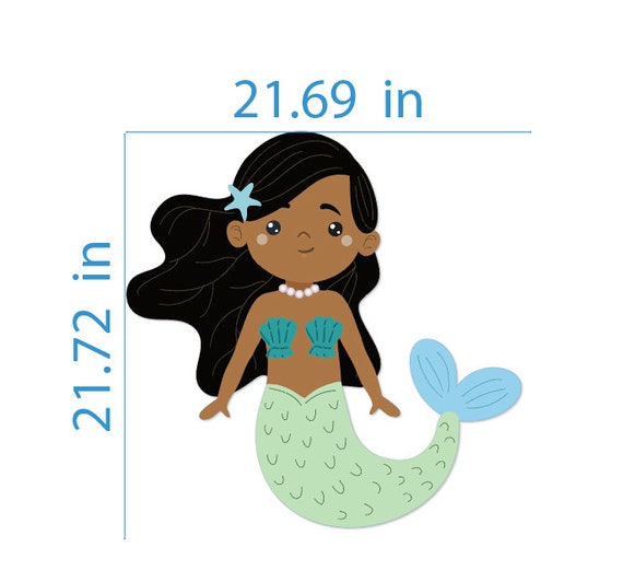 Avezano Sfondo a forma di sirena per festa di compleanno di ragazza
