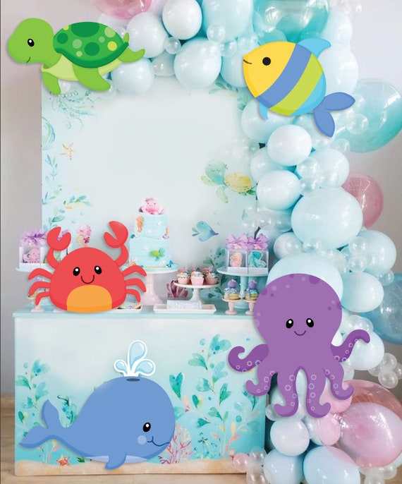 Under the Sea Party Decorations Underwater Theme Party Sea Theme Birthday  Ocean Theme Sea Life Cutouts Kids Party Decorations 