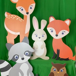 Woodland Animals Party Kit Decor Forest Animals Birthday Decoration Woodland Forest Animals Party image 2