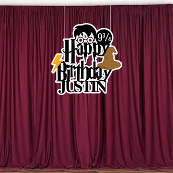 Harry Potter Themed Birthday Sign Birthday Backdrop Sign | Etsy