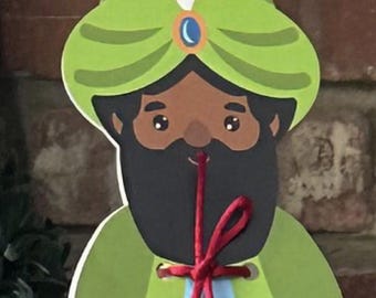 Three Kings men Christmas Ornaments, DIY Holiday Decor (Digital File)