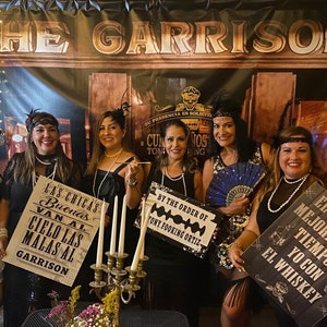 1920 bar backdrop decor, peaky blinders inspired bar. Speakeasy décor with customizable name