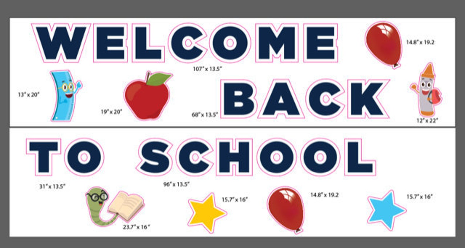 Back to School Yard Sign School Yard Decoration Etsy