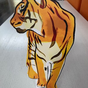Chinese New Year 2023 decoration , Year of the Tiger cutouts, Lunar New Year,  Two tigers cutouts