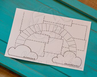 Modèle ARC-EN-CIEL pour le journal Bible Quilt®