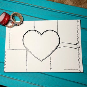 Mother&#39;s Heart template for Bible Quilt journal