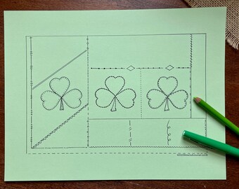 Modèle Shamrock 2 pour Bible Quilt Journal