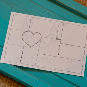 Heart template for Bible Quilt® journal