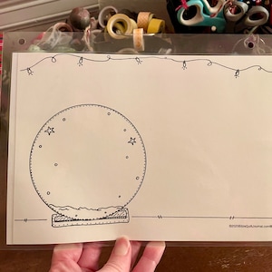 Snow Globe template for Bible Quilt® journal