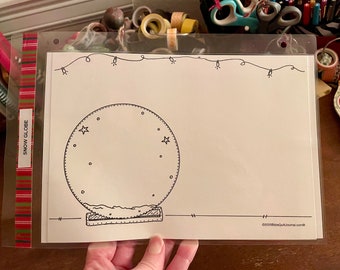 Modèle de boule à neige pour le journal Bible Quilt®