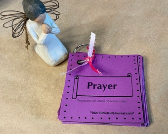 Jeu de cartes à feuilleter de prière pour Bible Quilt®Journal