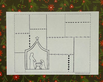 Modèle de crèche pour le journal Bible Quilt®