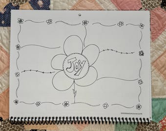 Modèle imprimable Joy Flower pour votre journal de courtepointe biblique