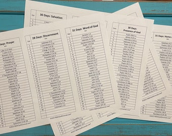 Ensemble de signets de liste de référence pour une année entière