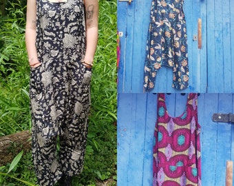 Rupert Rompers. Comfortable. Harem style loose fit dungarees. Jumpsuit