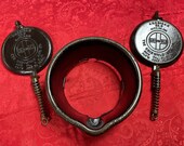 Rare Griswold No. 8 Waffle Iron and No. 88 High Base