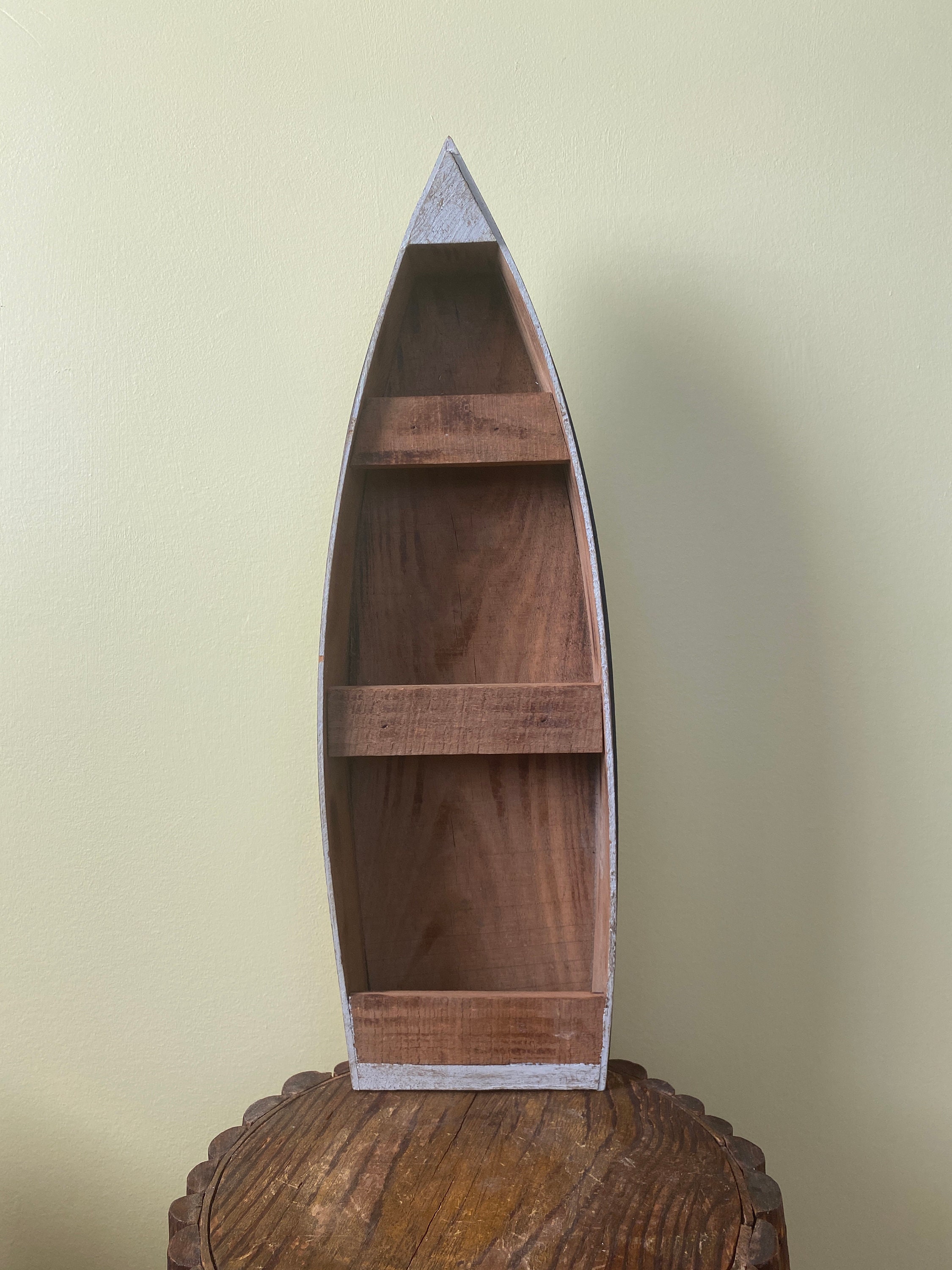 Canoe Shelf Vintage Folk Art