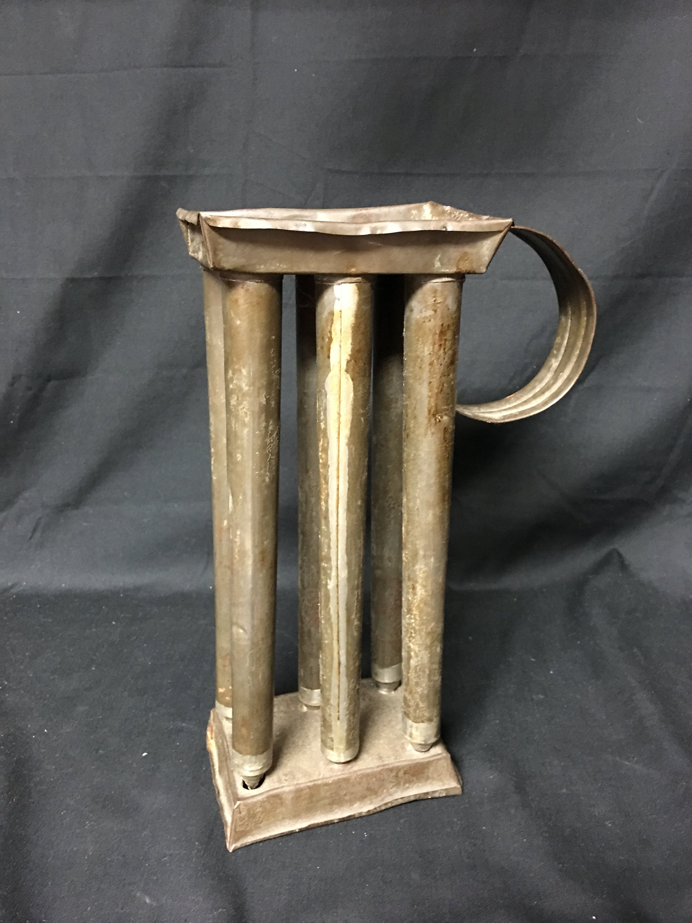 Antique Tin 6Mold Taper Candle Mold, 9 Candles Free US Shipping