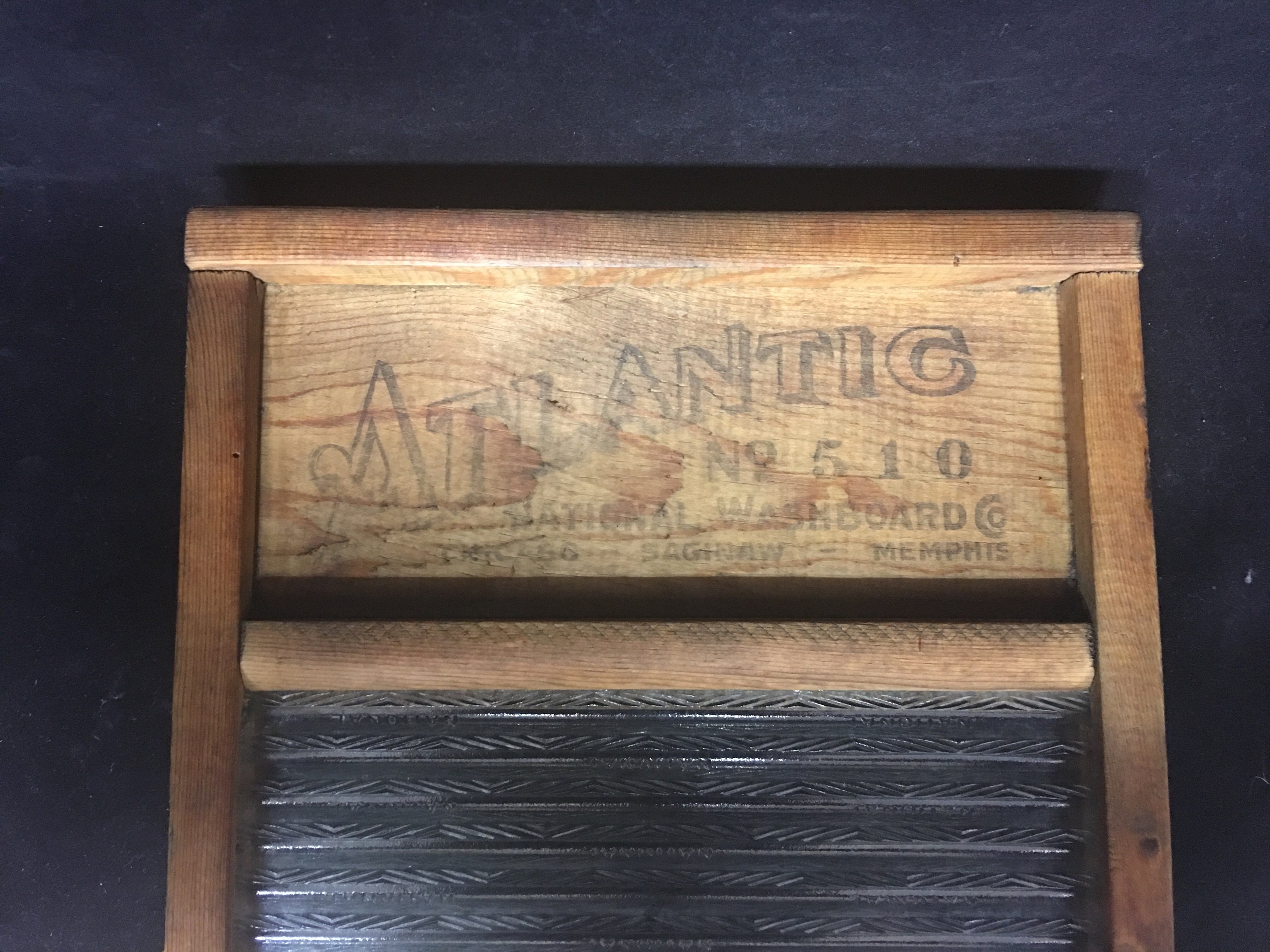 Antique National Glass Washboard No. 510