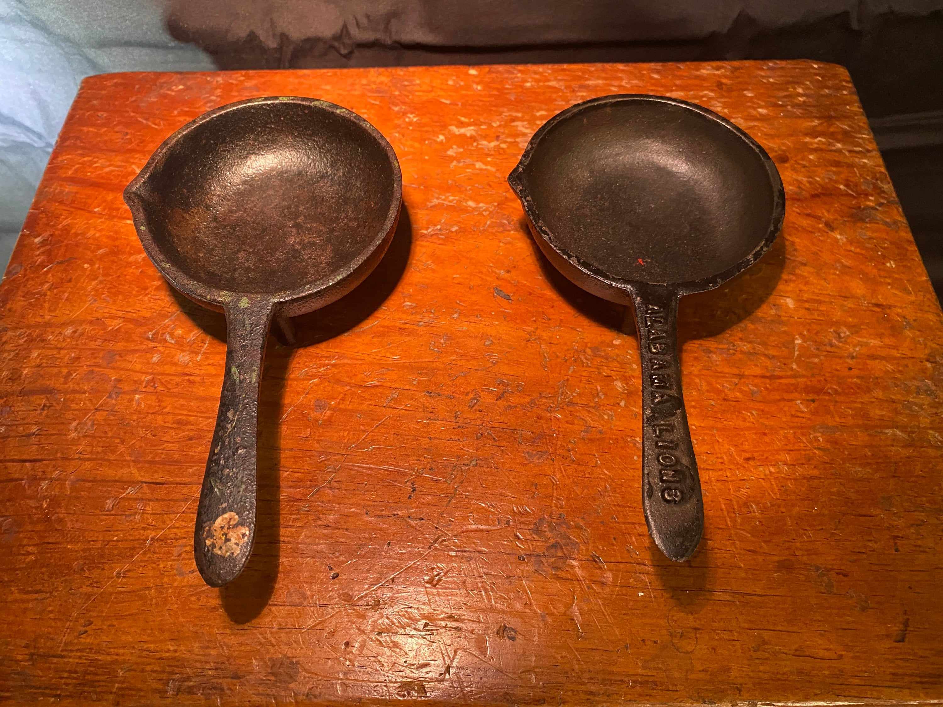 Antique Cast Iron Bullet Mold Ashtrays