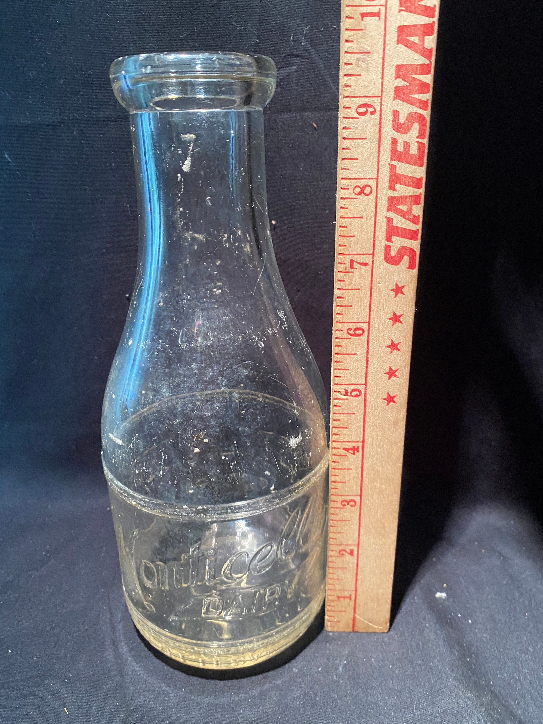 Monticello Dairy Charlottesville, VA Early 1900s Milk Bottle
