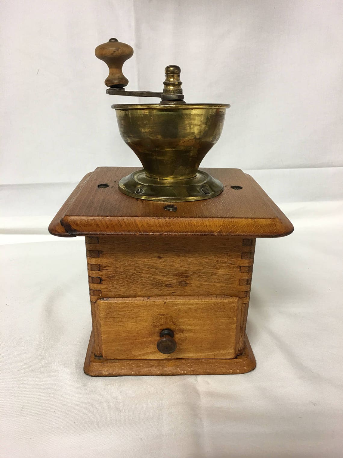 Vintage Early 1900s Brass Coffee Grinder Etsy