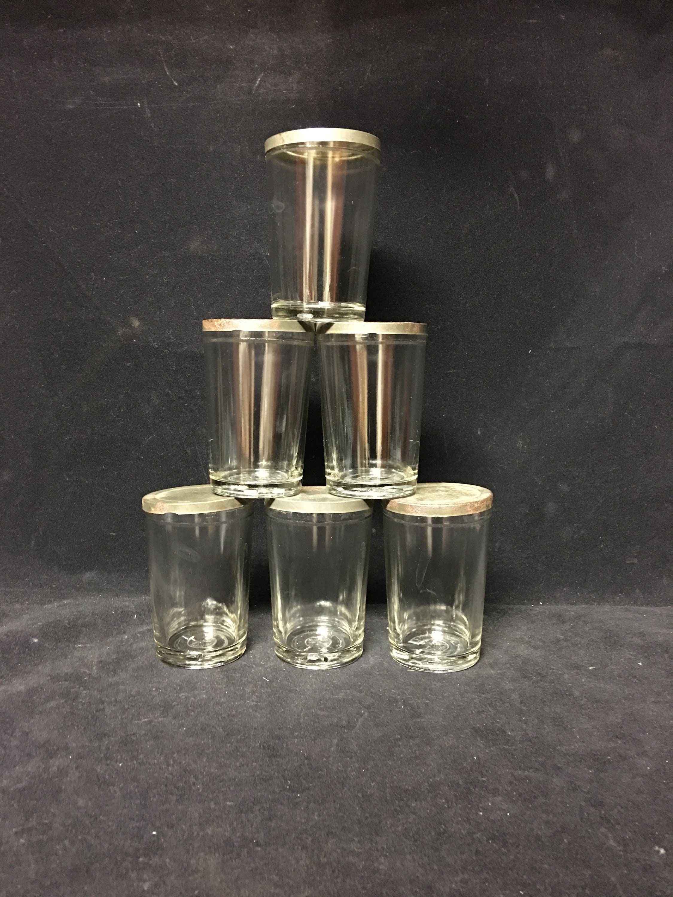 Antique Jelly Jars with Metal Lids