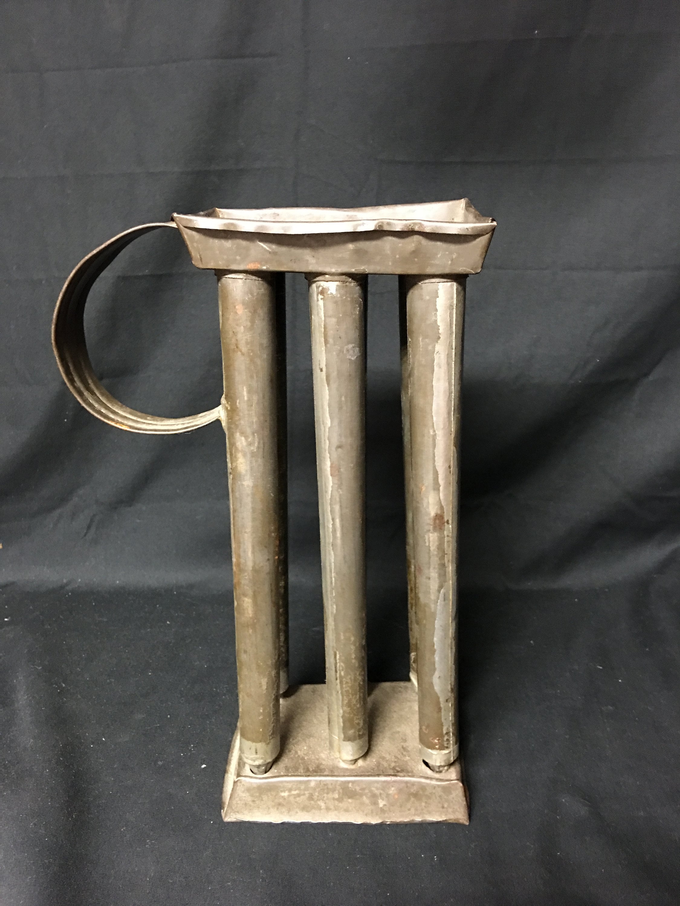 Antique Tin 6-Mold Taper Candle Mold, 9 Candles - Free US Shipping