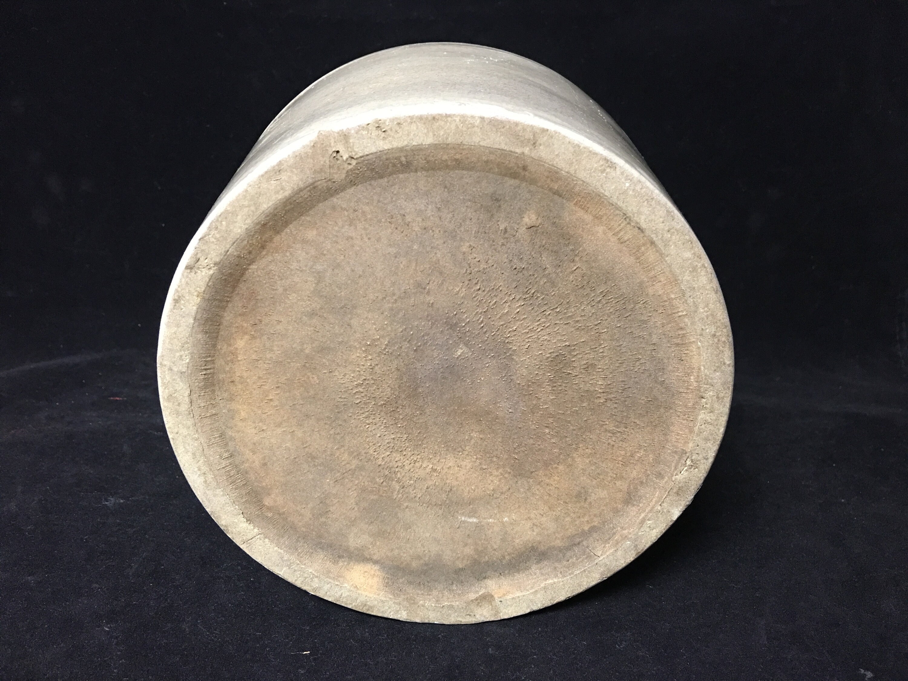 Antique Glazed Stoneware Jug with Wire and Wood Handle