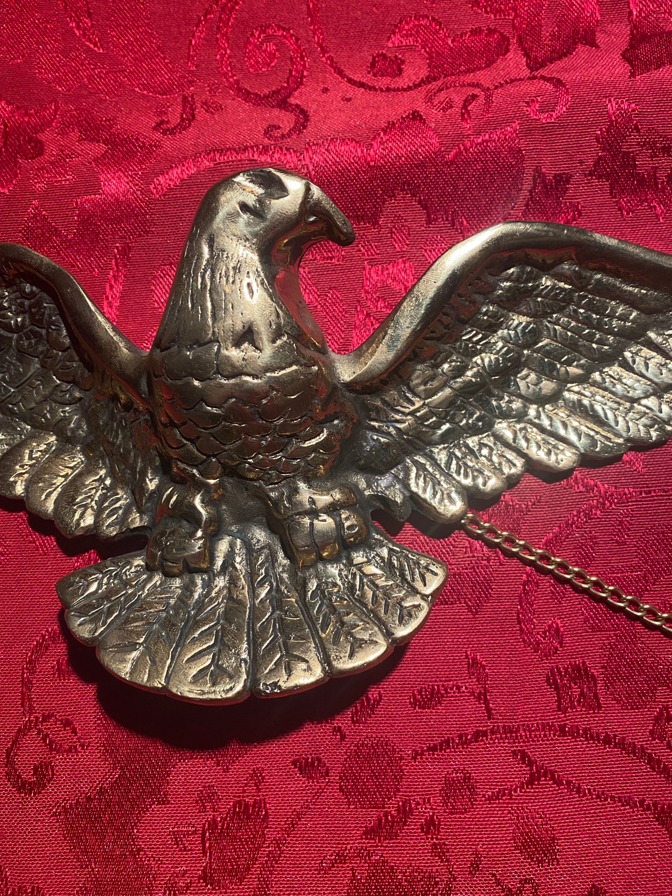Vintage Brass Eagle Wall Hanging