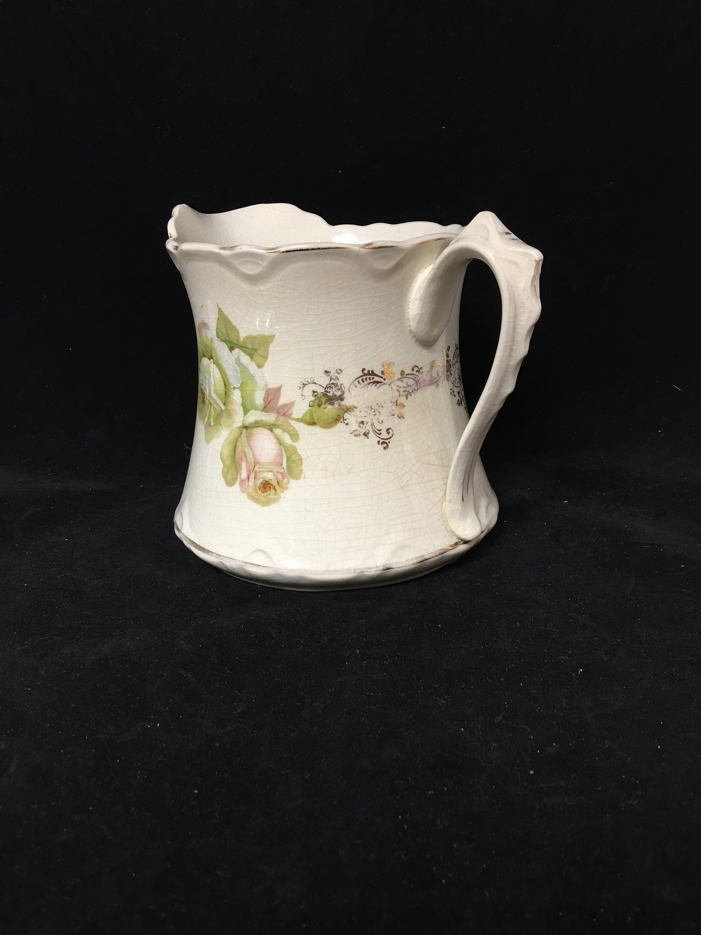 Antique Dresden Water (Flat Bottom) Pitcher