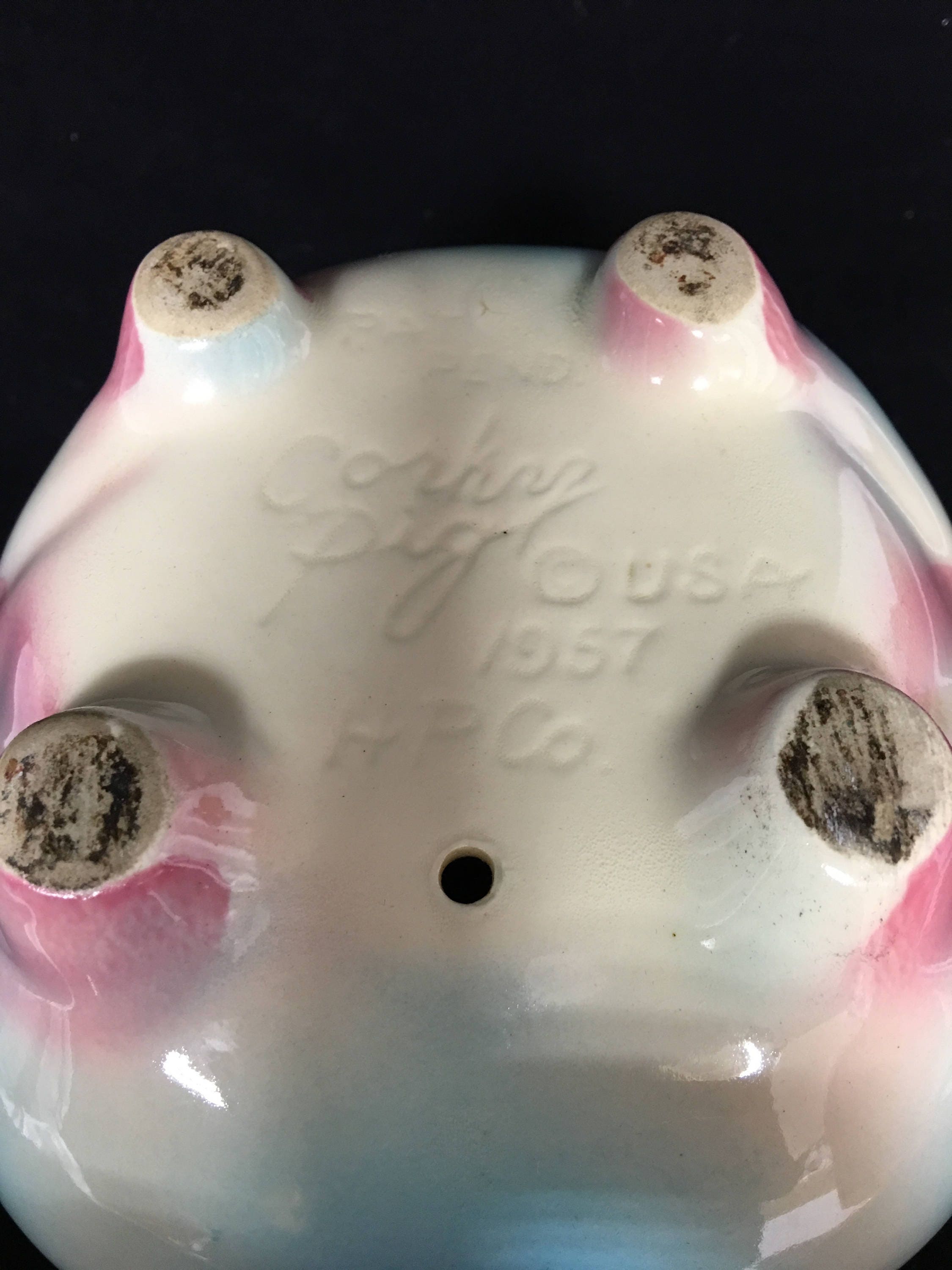 1957 Hull Pottery Corky Pig Bank