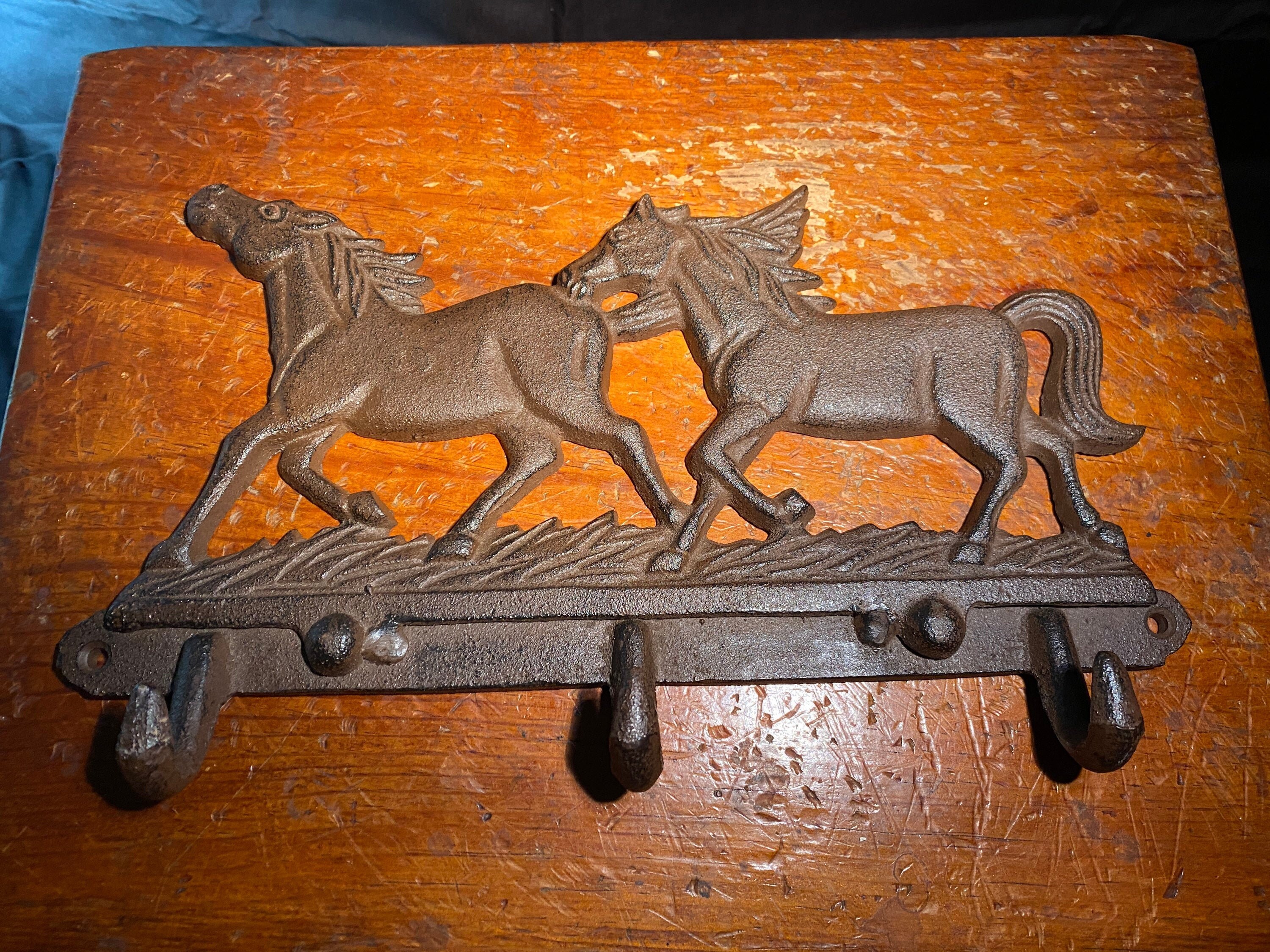 Vintage Cast Iron Horse Hooks