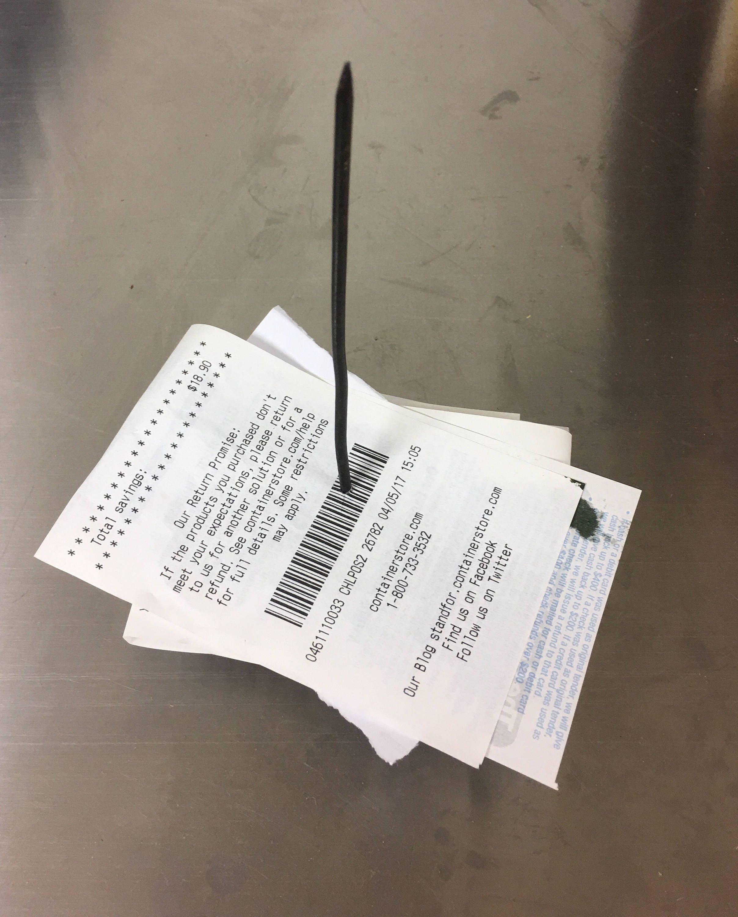 Vintage Cast Iron Bill/Receipt Spike