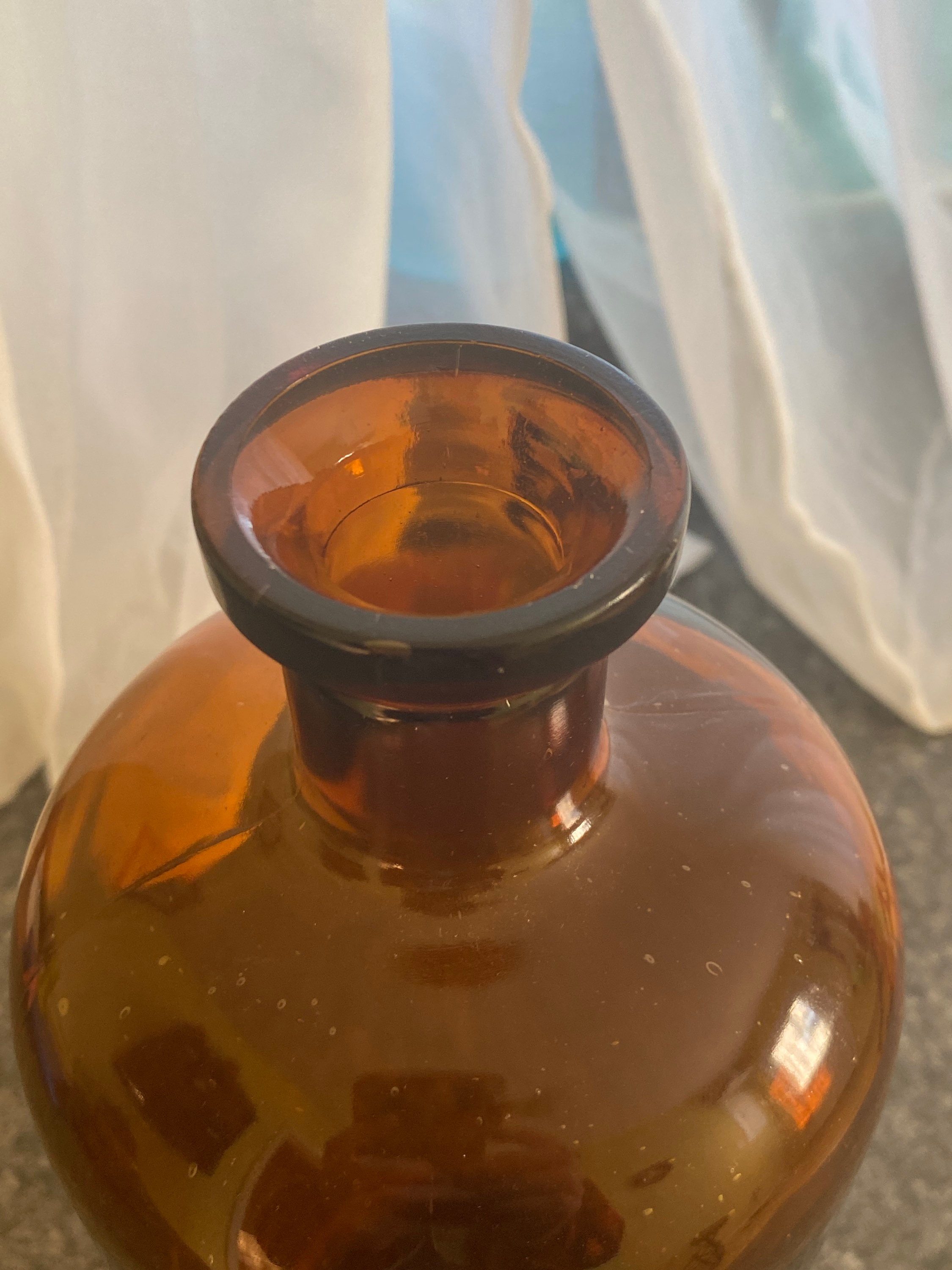 Large Amber Glass Bottle Made by Illinois Glass (1915 1929)