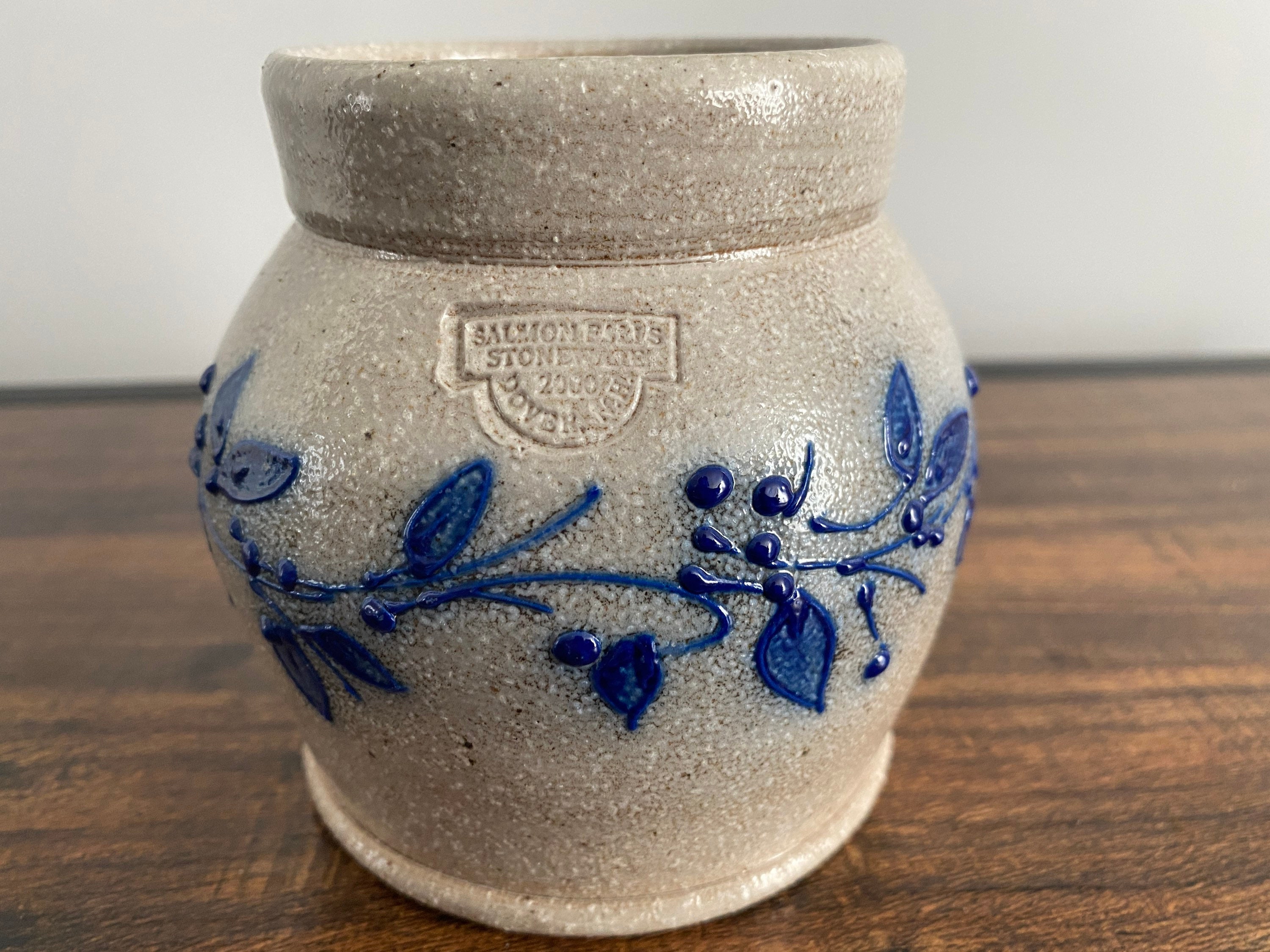 Salmon Falls Stoneware (Dover, New Hampshire) Small Vintage Stoneware Jar